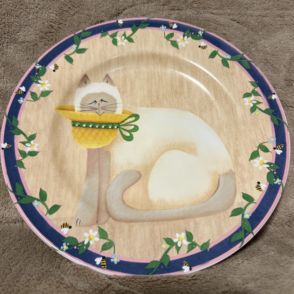 Sakura Garden Cats‎ Salad Dessert Plate 8" Siamese
